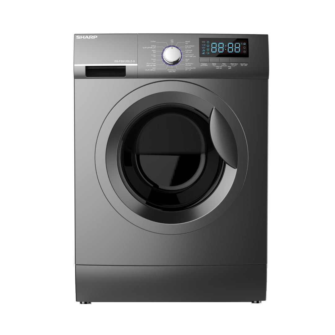 Sharp Front Load Washing Machine 7Kg 1200 RPM 16 Programs 