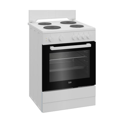 Beko Electric Cooker 60x60 Glass Door White
