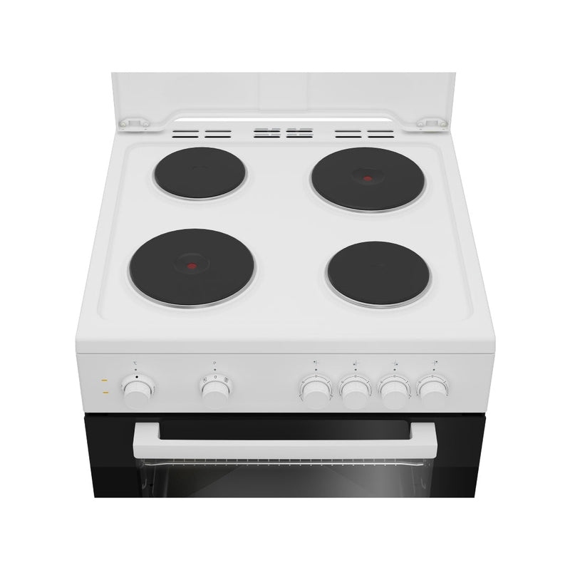 Beko Electric Cooker 60x60 Glass Door White
