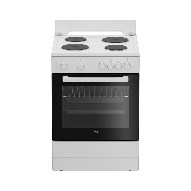 Beko Electric Cooker 60x60 Glass Door White