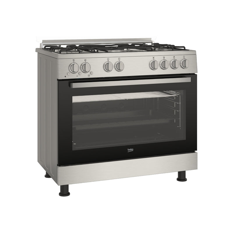 Beko Freestanding Gas Cooker 90x60 Burners Stainless steel