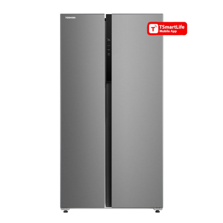 Toshiba Side-by-Side Refrigerator 549L with Dual Inverter Silver