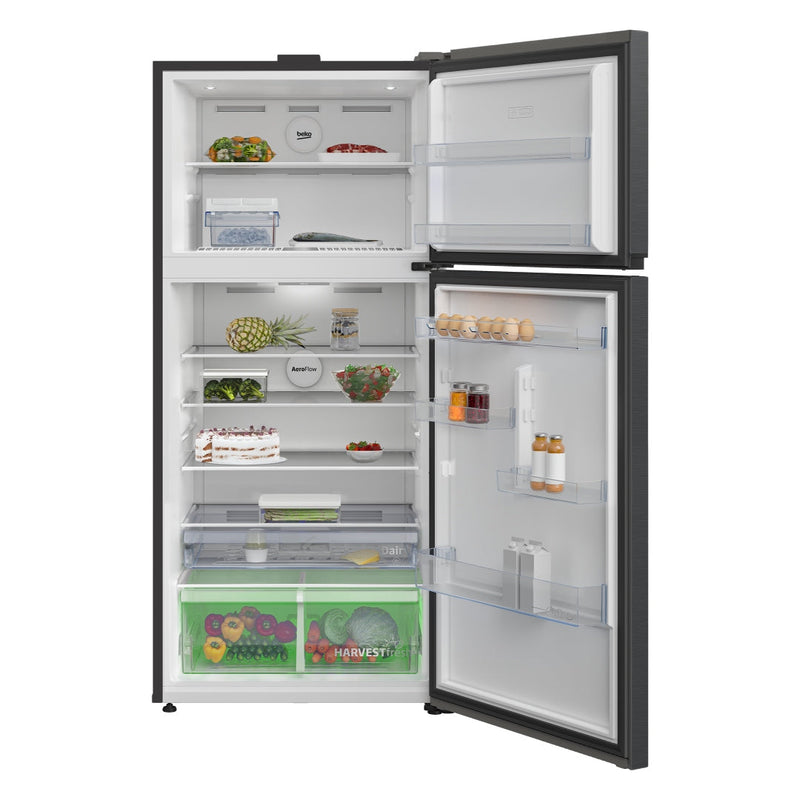 Beko Top Mount Refrigerator 2 Door 630L  22.3 Cu ft Inverter Dark inox