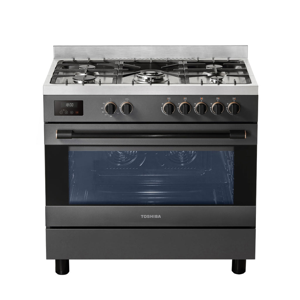 Toshiba Professional Gas Cooker 5 Burner 90x60 Grey – Abdul Latif