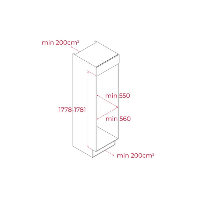 Teka Built-in Freezer 177 cm, 200L , Full No Frost, 6 Drawers, White ...