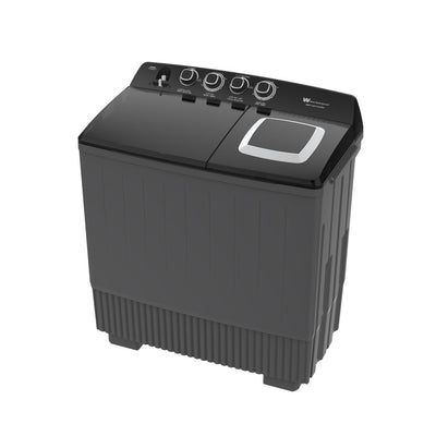 White Westinghouse  Twin Tub Washing Machine 18 Kg Mega Power Button Knobs Black/Grey