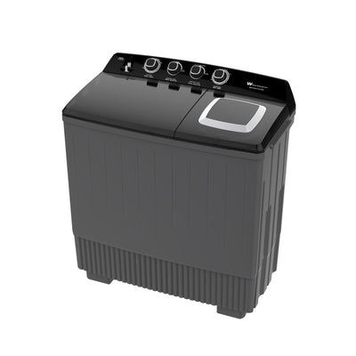 White Westinghouse  Twin Tub Washing Machine 26 Kg Mega Power Button Knobs Black/Grey