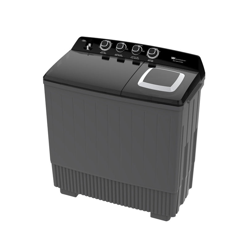 White Westinghouse  Twin Tub Washing Machine 26 Kg Mega Power Button Knobs Black/Grey