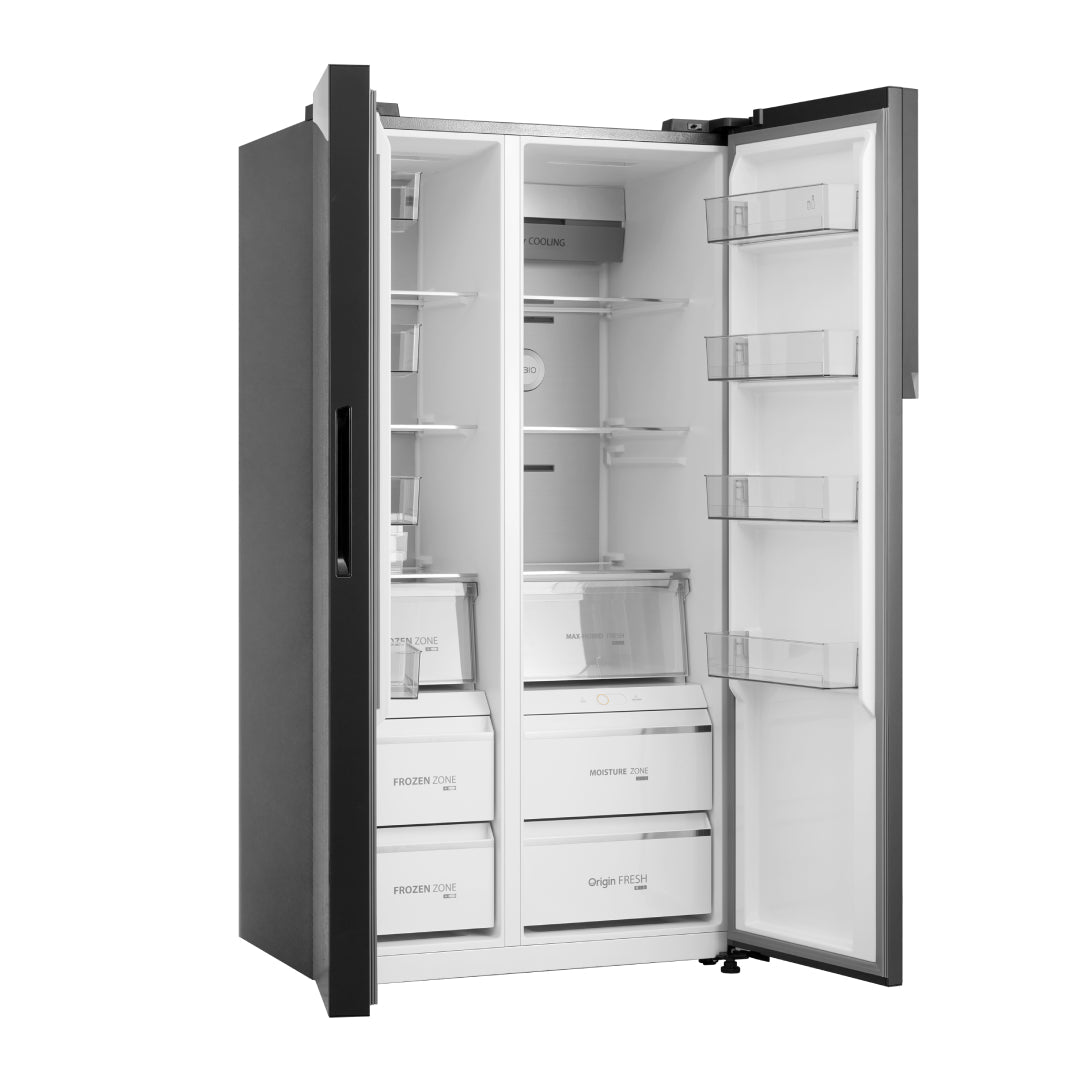 Toshiba Side-by-Side Refrigerator 549L with Dual Inverter Black